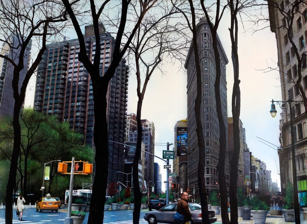 'Flatiron Building' Acrylic on board, 73 x 100 cm