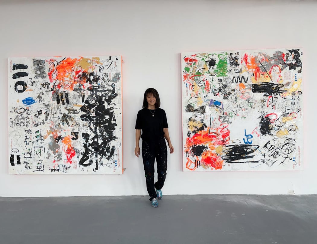 Artist Canal Cheong Jagerroos in her studio. Photo courtesy of the artist.