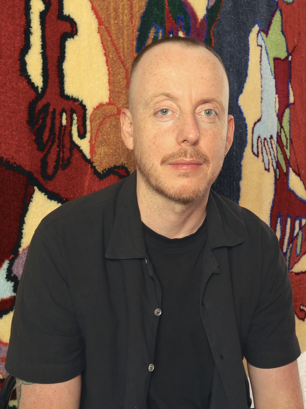 Artist Pierre le Riche in his studio in Aachen, Germany.