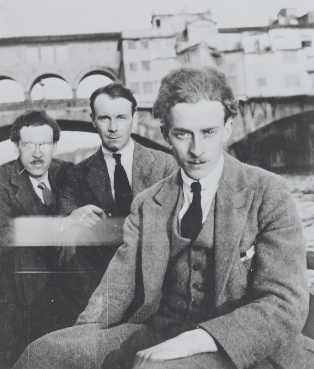 [L-R] William Crozier, William Geissler and William Gillies in Florence, 1924. Photo: National Galleries of Scotland.