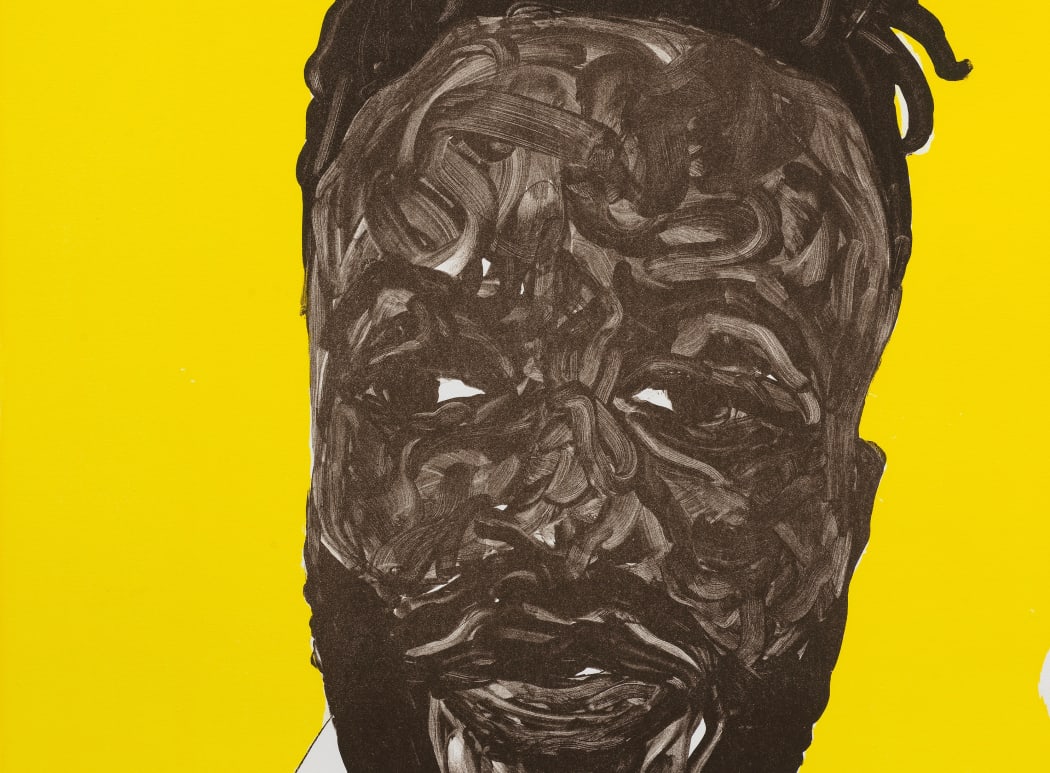 Amoako Boafo. Self Portrait (Yellow), 2020 (Detail). Courtesy of Zeit Contemporary Art, New York