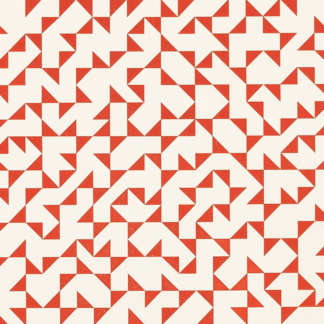 Anni Albers. Triangulated Intaglio IV, 1976 (Detail). Image courtesy of Zeit Contemporary Art, New York.