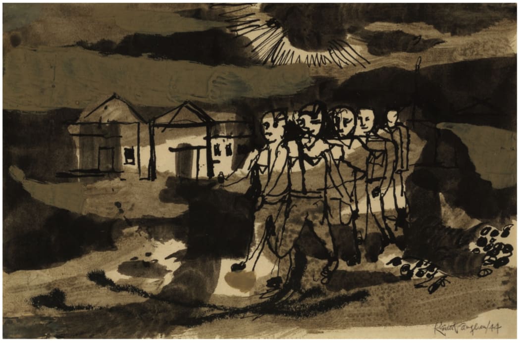 Keith Vaughan (1912-1977) Soldiers Marching, 1944