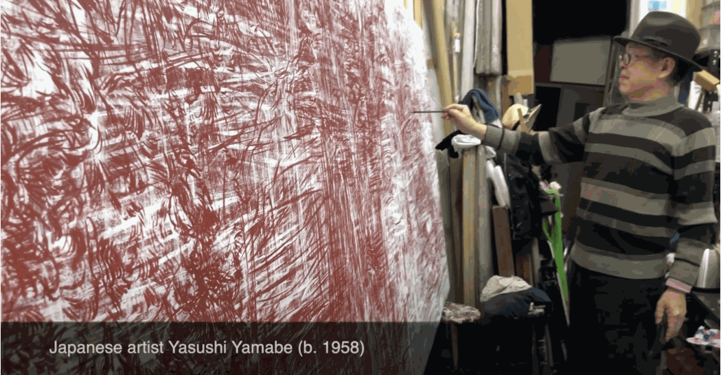 Yasushi Yamabe in his studio in Kyoto, Japan