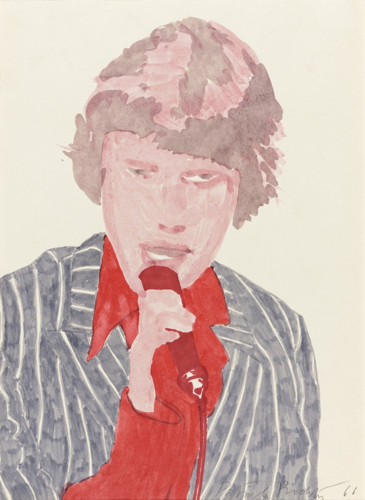 Mick Jagger, 1966, felt tip pen, 33.5 x 24 cm