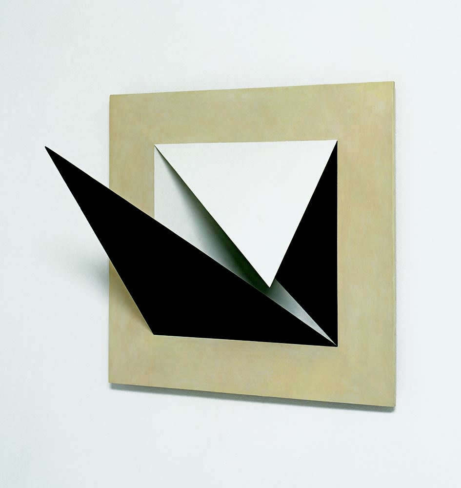Diagonals of a Square, 1974, oil on plywood, 53 x 58 cm