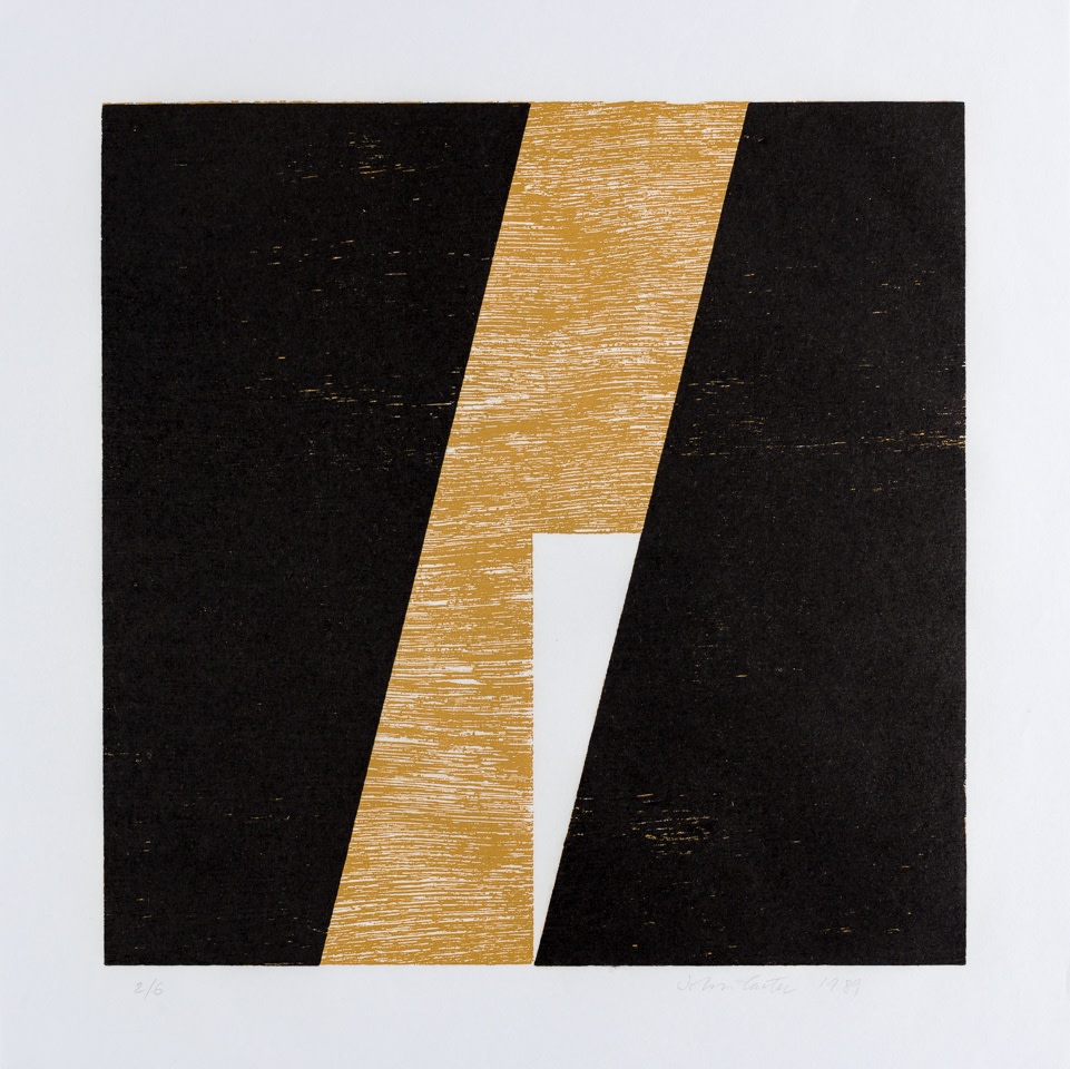 Within a Square III, 1989, woodblock print, 40 x 40 cm (sheet)