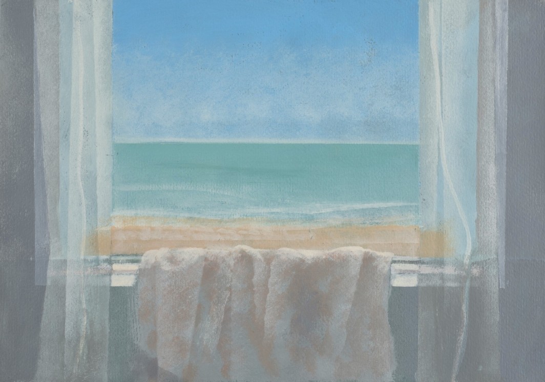 David Tindle RA, 'Window By The Sea', Gouache on board, 35 x 50cm
