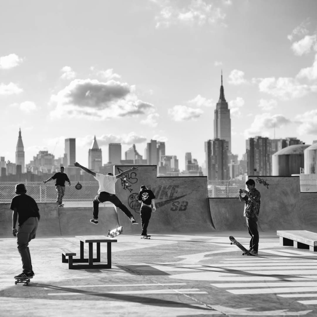 PHIL PENMAN, Skateboarders in Brooklyn, 2015