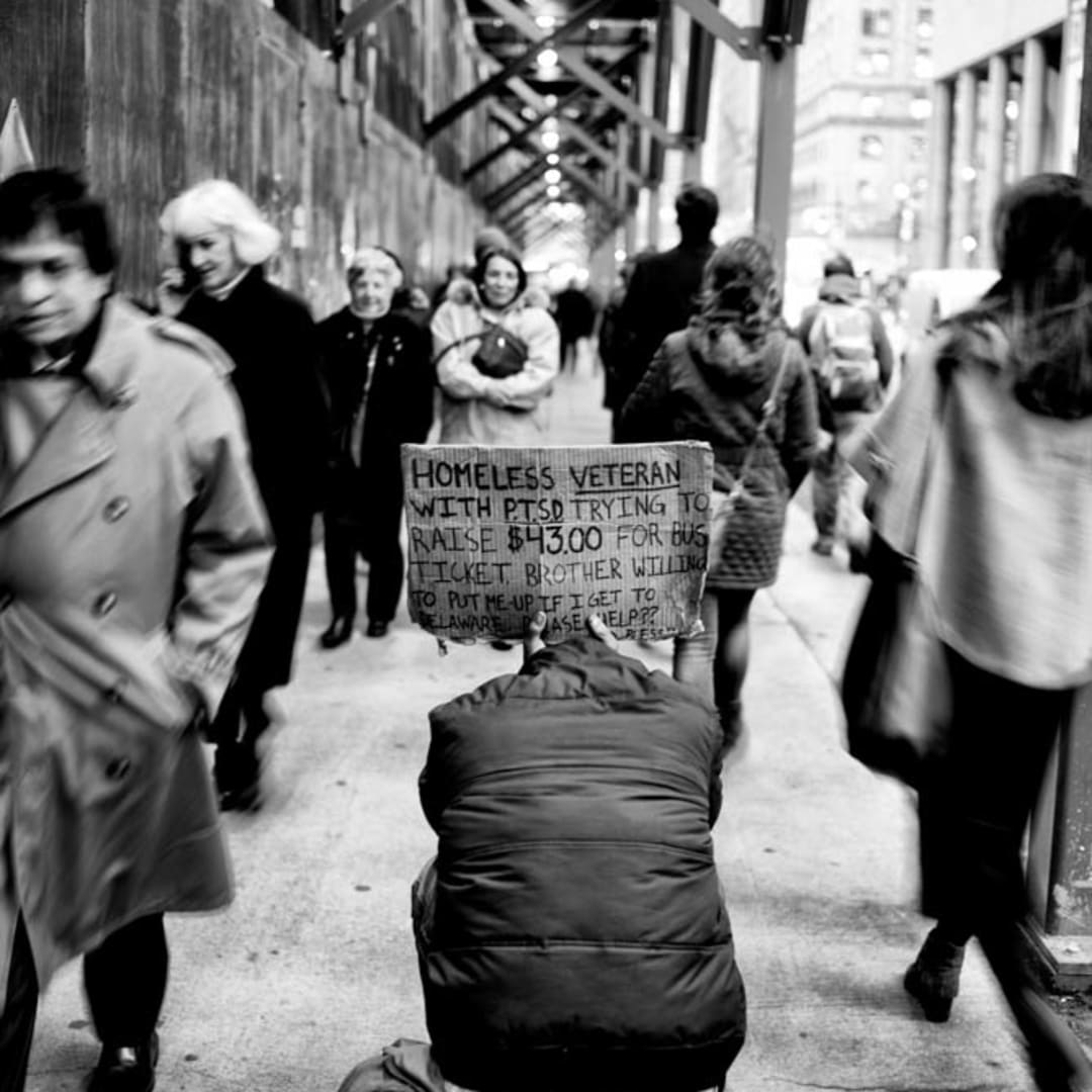 PHIL PENMAN, 42nd Street Project, Homeless, New York, 2017
