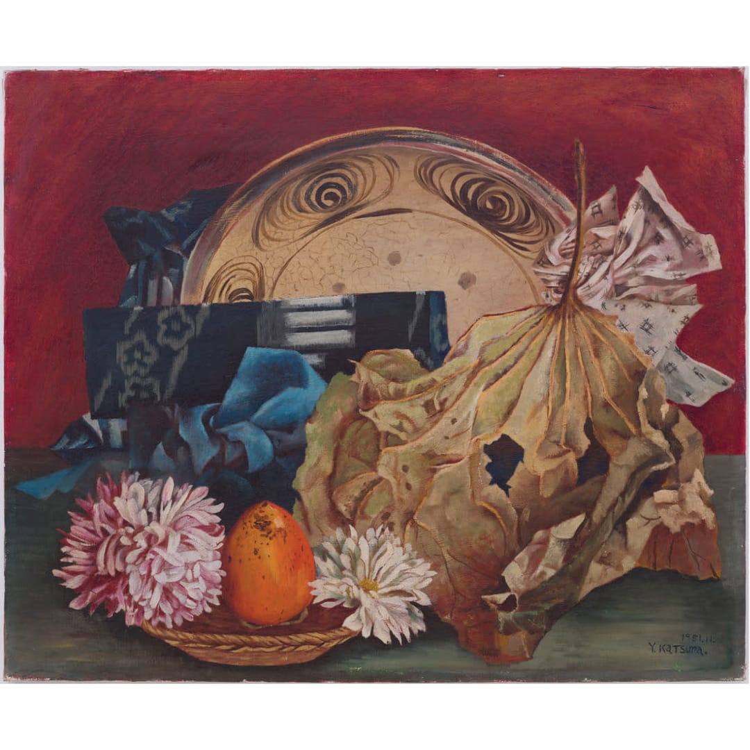 Yuki Katsura Still Life (静物), 1951 Oil on canvas 19 3/4 x 24 1/8 in. (50 x 61 cm) SFMOMA, Accessions Committee Fund purchase, by exchange, through a gift of Michael D. Abrams