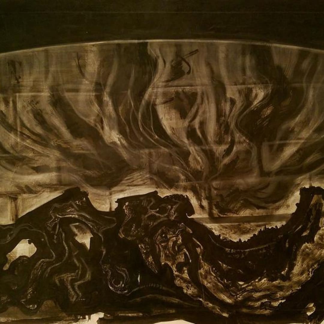 CARL HALL (1921-1996), Black Fire, 1955