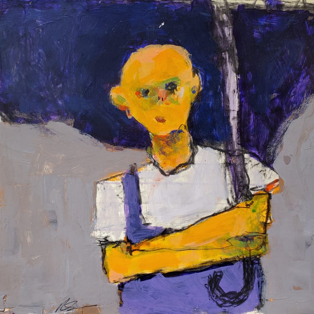 Robert Schlegel (1947-2021), Man with Umbrella, C.2020