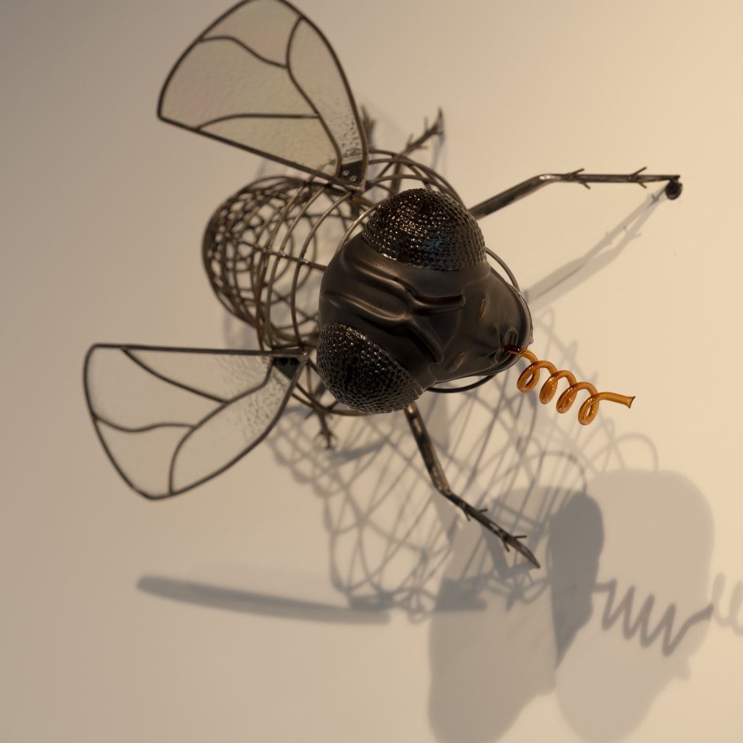 Naomi Rincón Gallardo Moscas I, 2024 Ceramic, glass, iron 50 x 70 x 60 cm (19.69 x 27.56 x 23.62 in) Edition of 2 plus 1 artist's proof (AP 1/1) (NRG-2024-04)