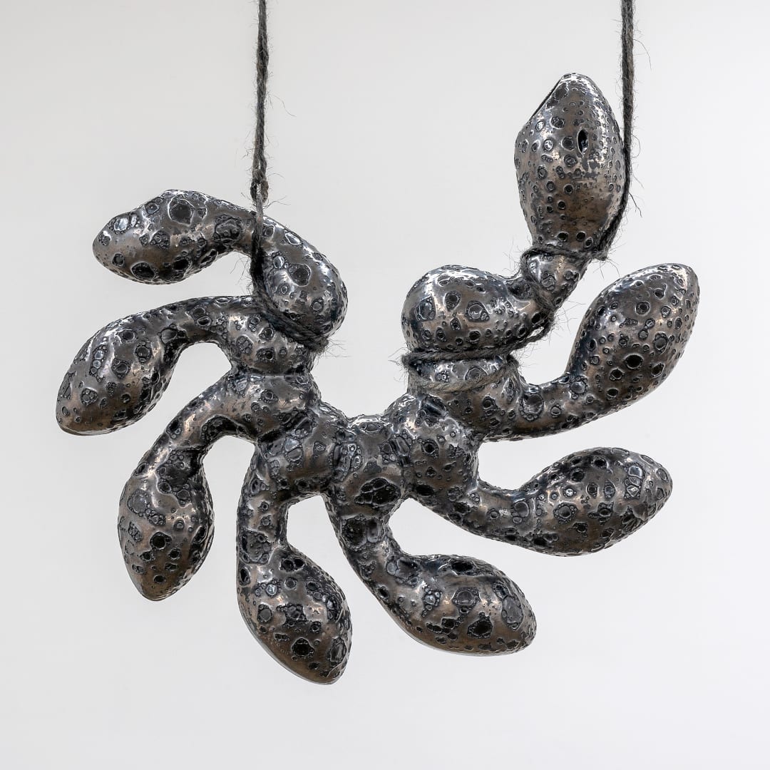 Vica Pacheco Oruga Volcán, 2021 Hydraulic Flute High Temperature Ceramic 24 x 29 x 3 cm (9,.44 x 11.41 x 1.18 in) Edition of 7 (#1/7)