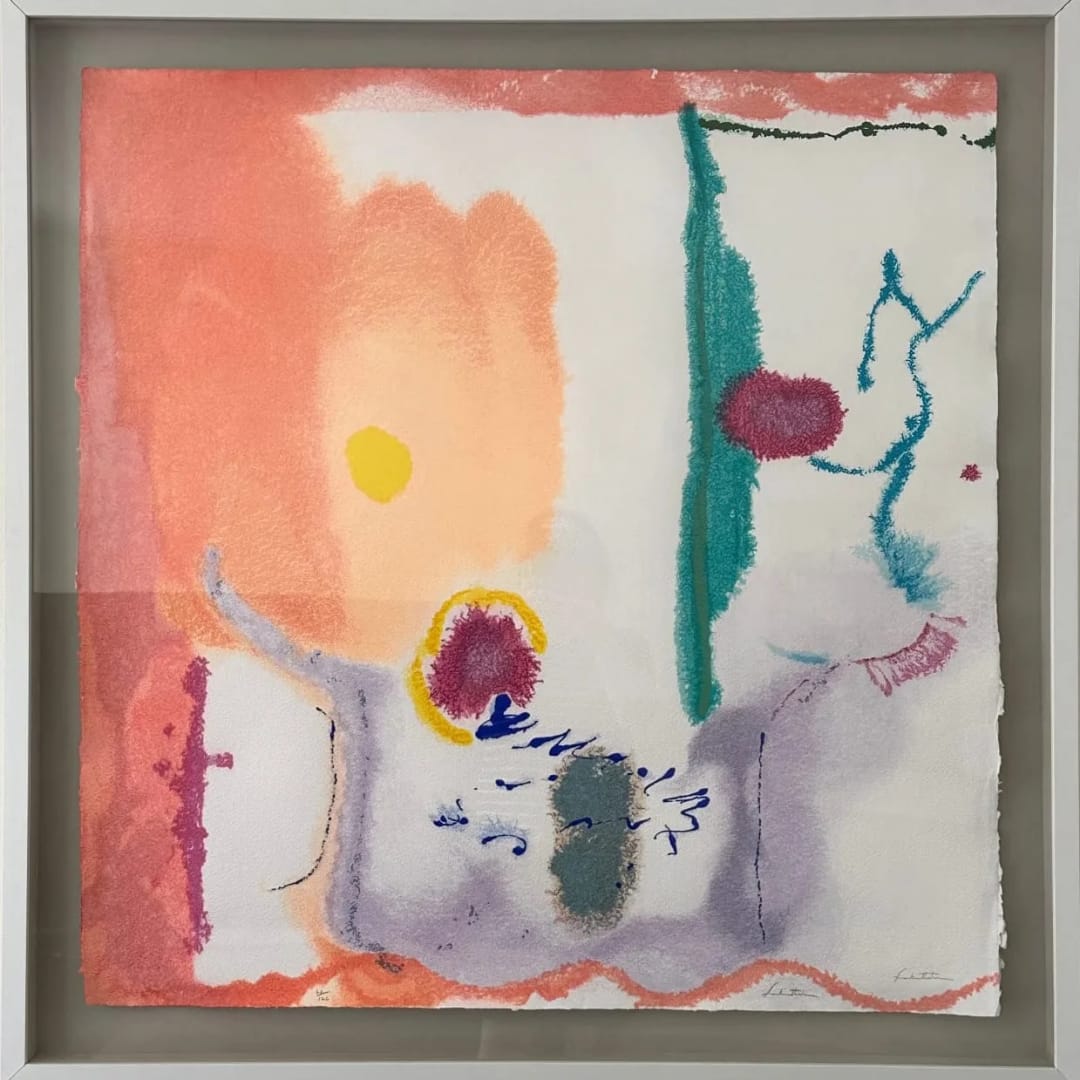 Helen Frankenthaler Beginnings, 2002 Silkscreen on handmade paper 37 x 36 in, 94 x 91.4 cm 62/126 Available at VFA