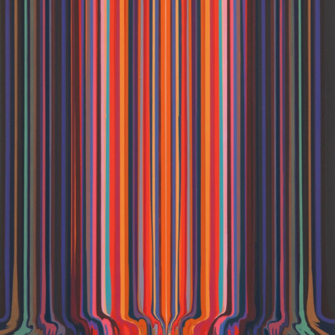 Ian Davenport Mirrored Red and Black, 2021 Etching with Chine Colle on Somerset Satin 300 gsm 58 5/8 x 47 2/8 ins 149 x 120.3 cm