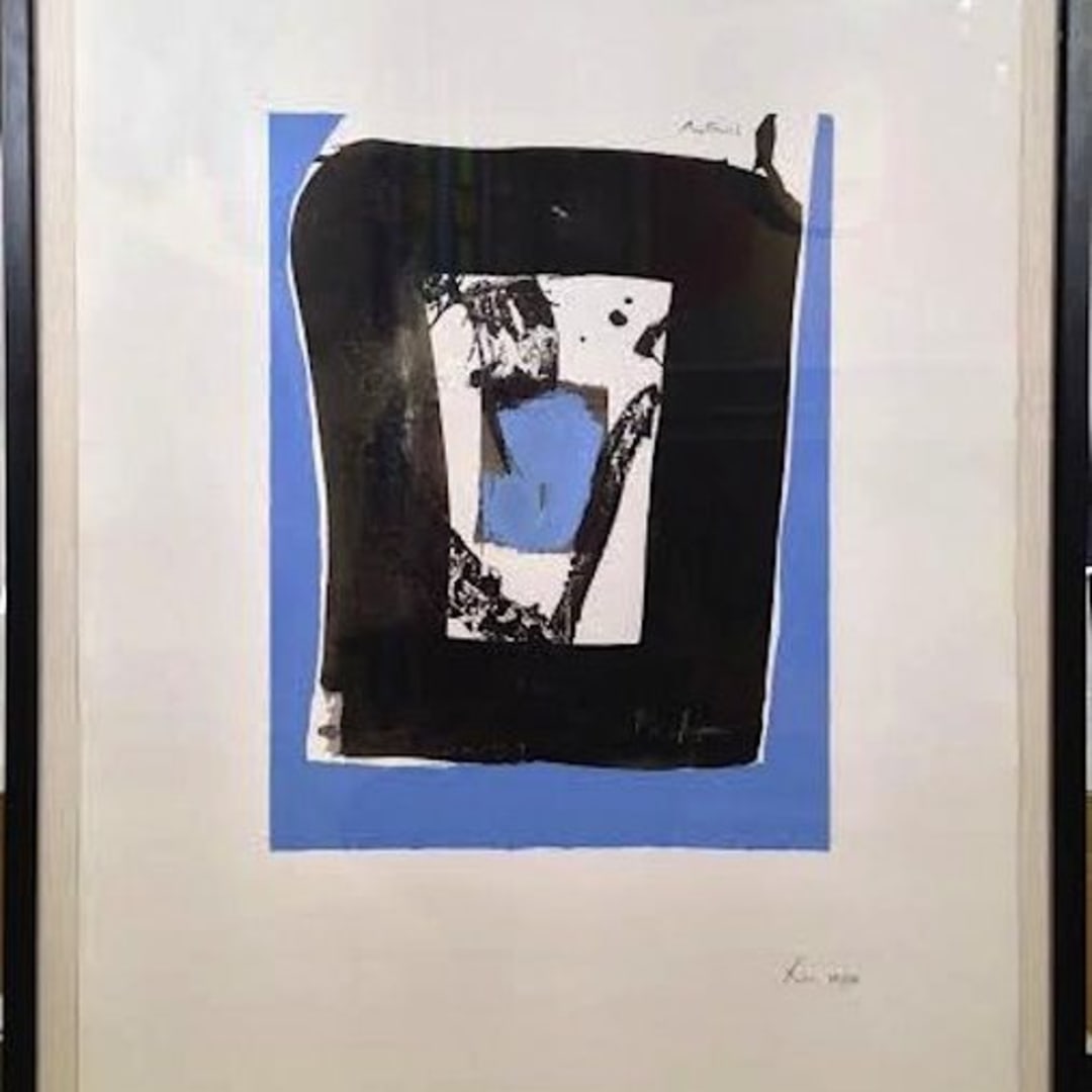 Robert Motherwell Black and Blue from the Basque Series (Belknap 52) 1970-71 Silkscreen 41h X 28.25w in. Edition of 150