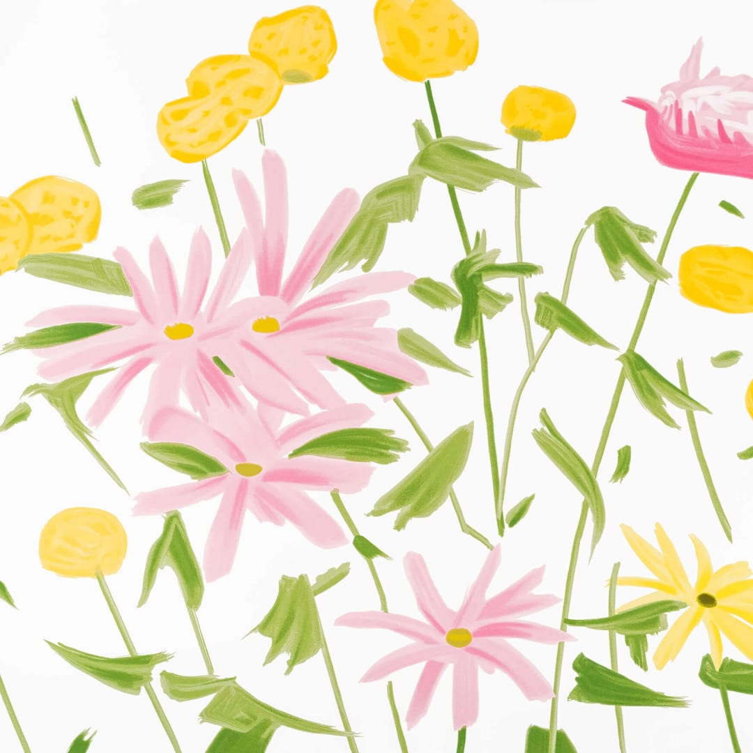 Alex Katz Spring Flowers, 2017 Silkscreen 44 x 55 inches /60 For sale at VFA