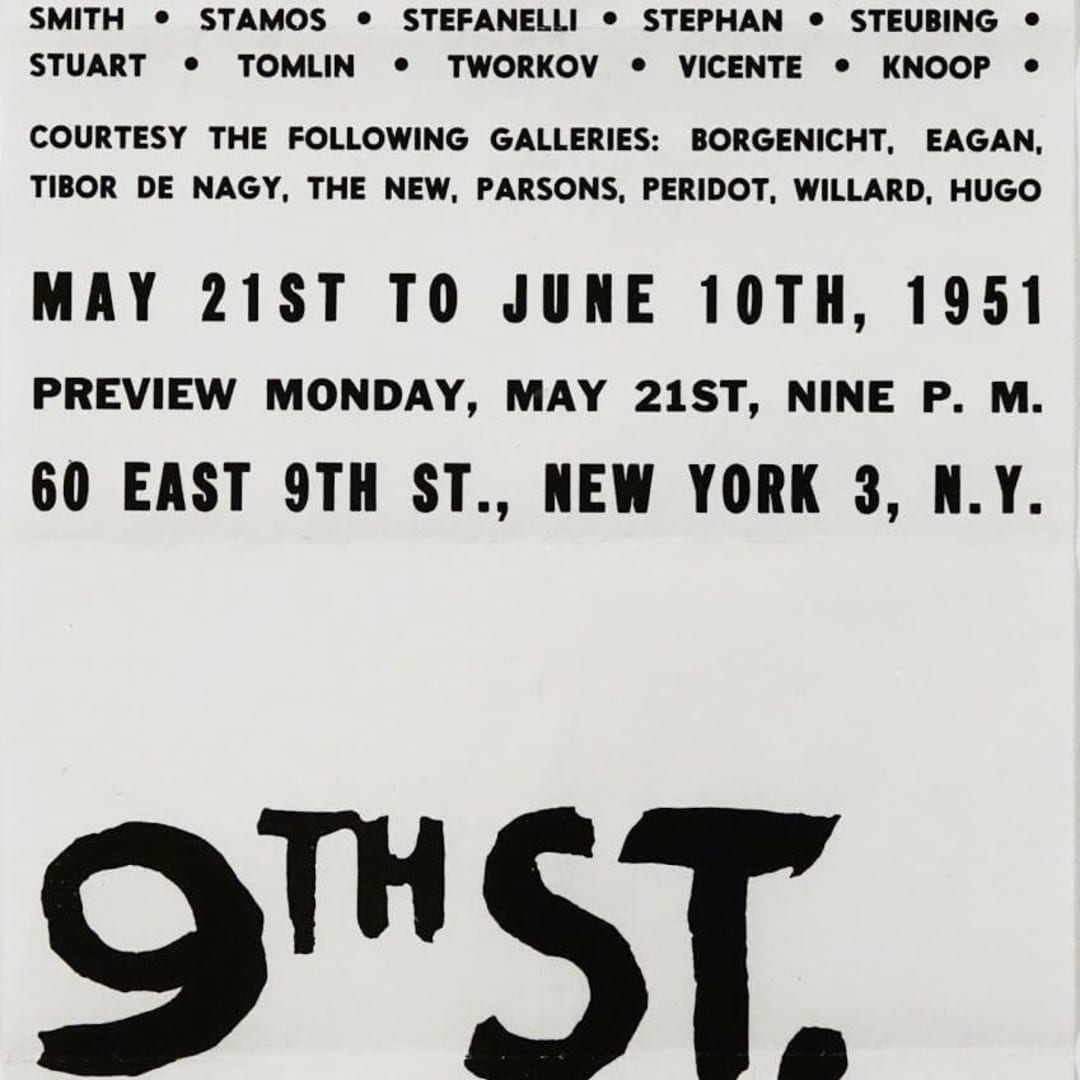 Franz Kline 9th Street Exhibit Poster, 1951