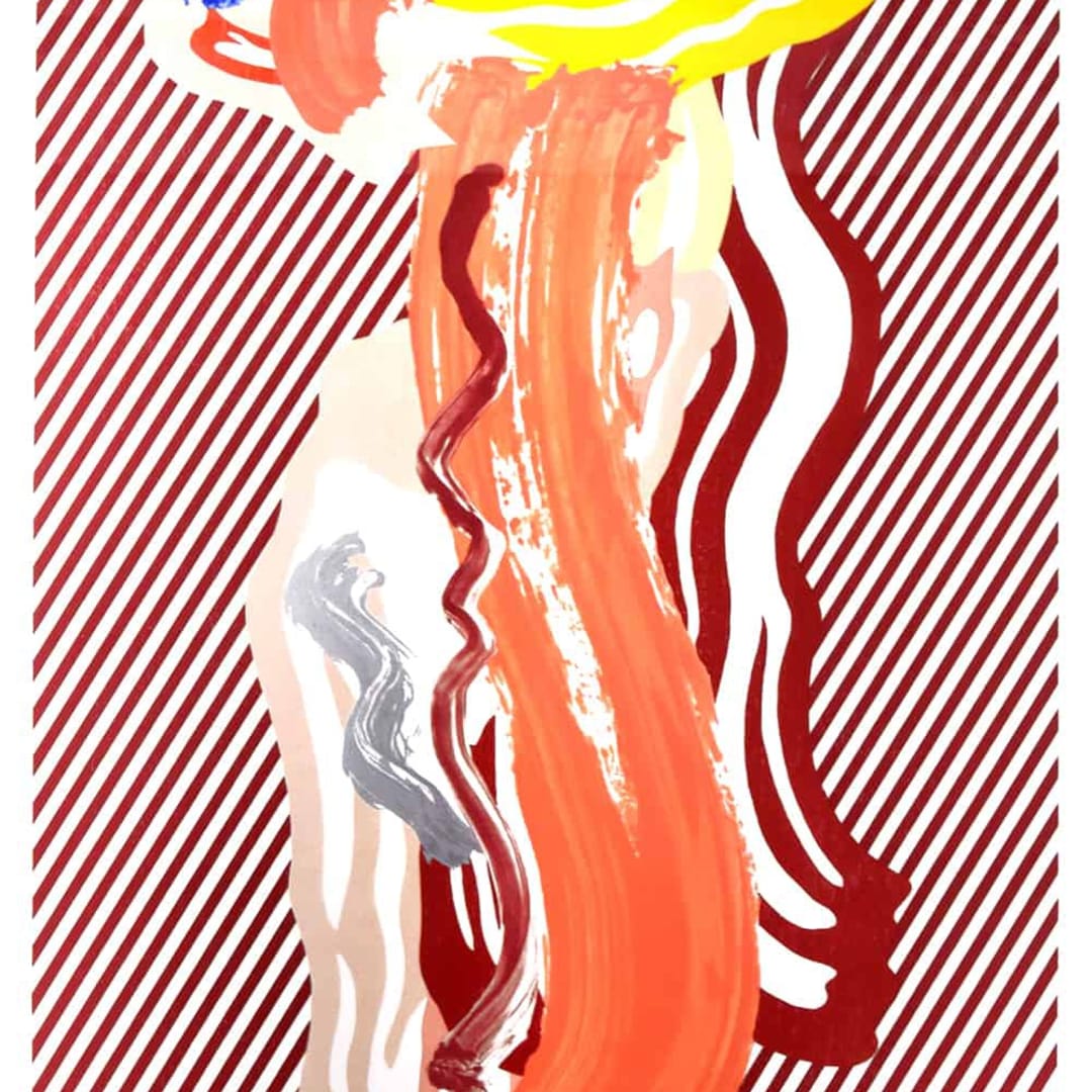 Roy Lichtenstein Nude from the Brushstroke Series, 1989 Lithograph, waxtype, woodcut and screenprint 56.25 x 32.5 inches Edition of 60 Corlett 233 For sale at VFA