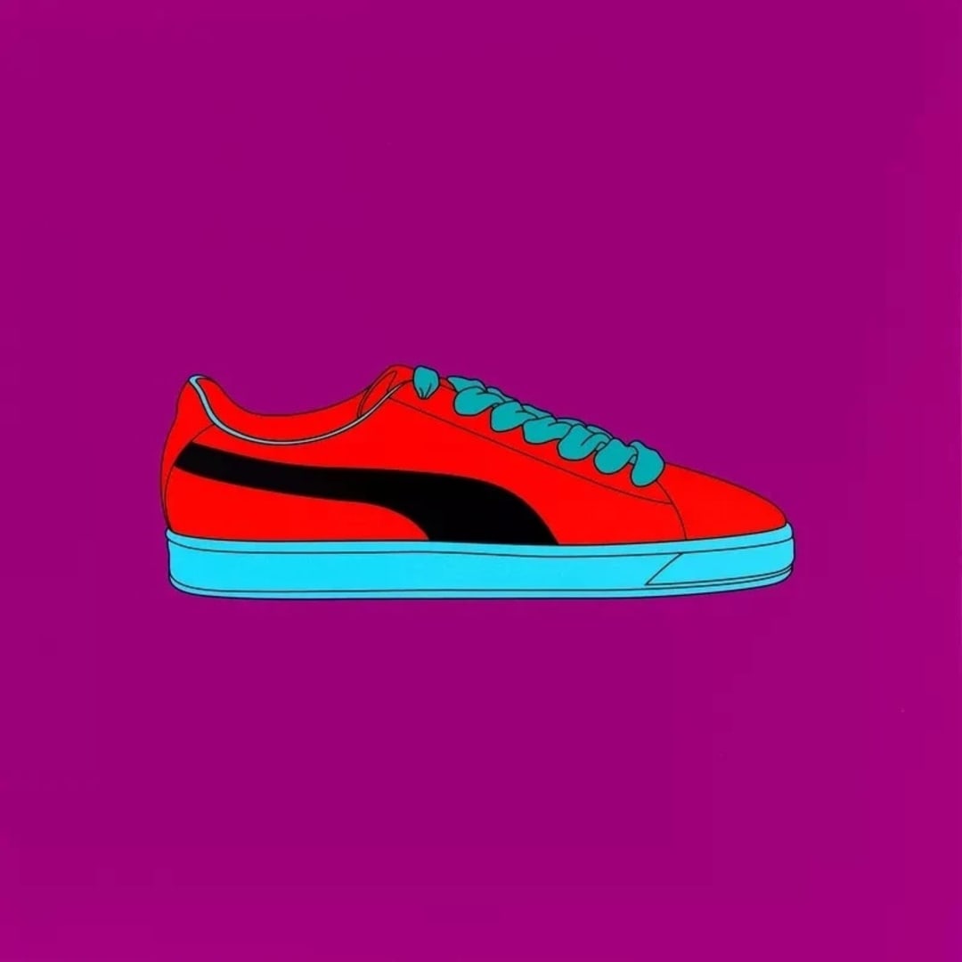 Available at VFA: Michael Craig-Martin Personal Possessions: Sneaker, 2022 Screenprint on 410gsm Somerset Tub paper 23.5 x 23.5 Edition of 60