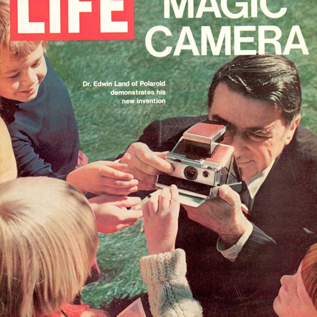 Dr. Edwin Land had just introduced the Polaroid to the world – Life magazine put Land and the SX-70 on the cover of a 1972 issue.