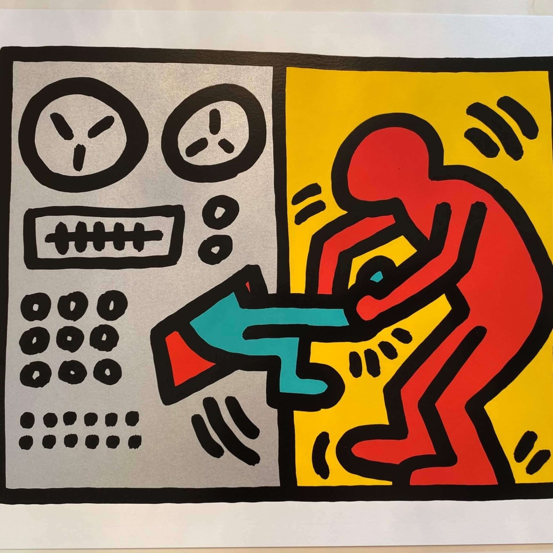 Keith Haring Pop shop III, 1989 Silkscreen 113.50h x 16.50w in Signed, numbered and dated in pencil by the artist For sale at VFA