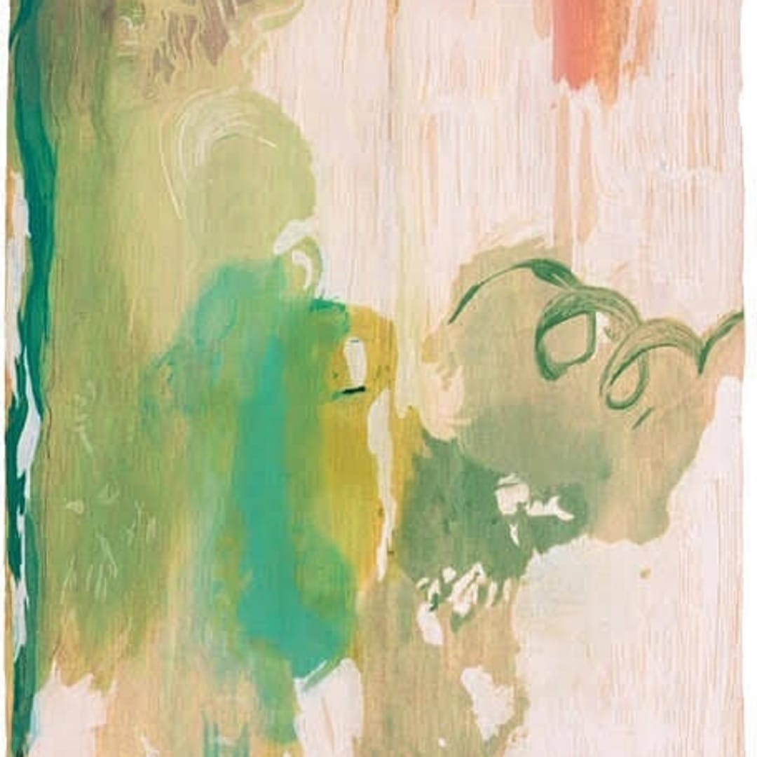 Helen Frankenthaler Snow Pines, 2004 Thirty-four water based color Ukiyo-e style woodcut 37.50h x 26w in 10/65 For sale at VFA