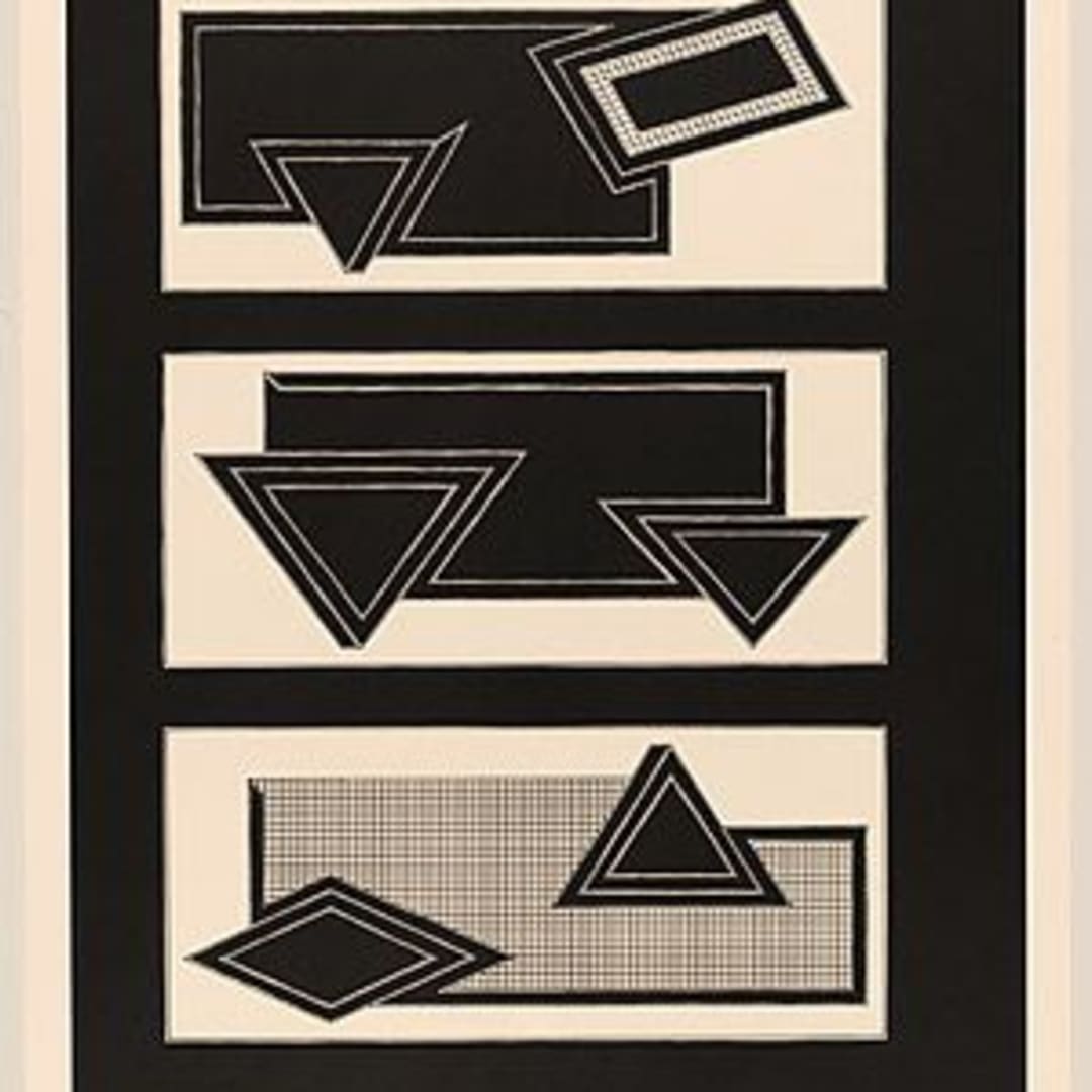 Frank Stella Black Stack, 1970 Lithograph 40.25 x 28.75 inches Edition of 56 For sale at VFA