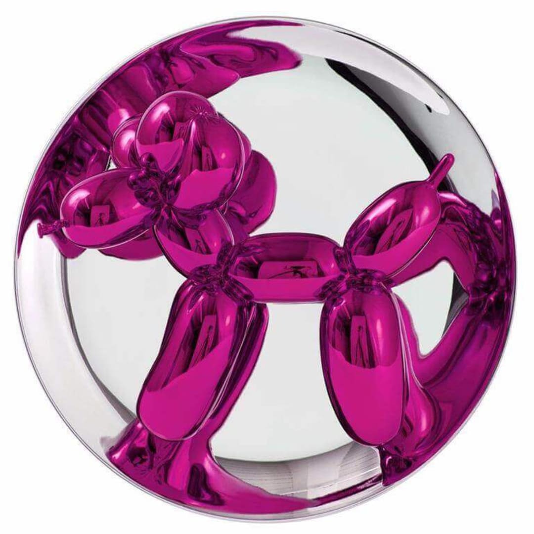 Jeff Koons, 2015 Balloon Dog/Magenta Porcelain 10.5w X 5d inches Edition of 2300 For sale at VFA