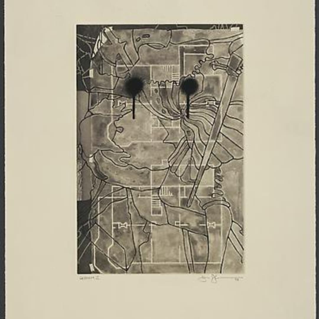 Jasper Johns Untitled – from the Geldzahler Portfolio – 1998 Aquatint/Etching 29-3/4 X 22 in. Edition of 75