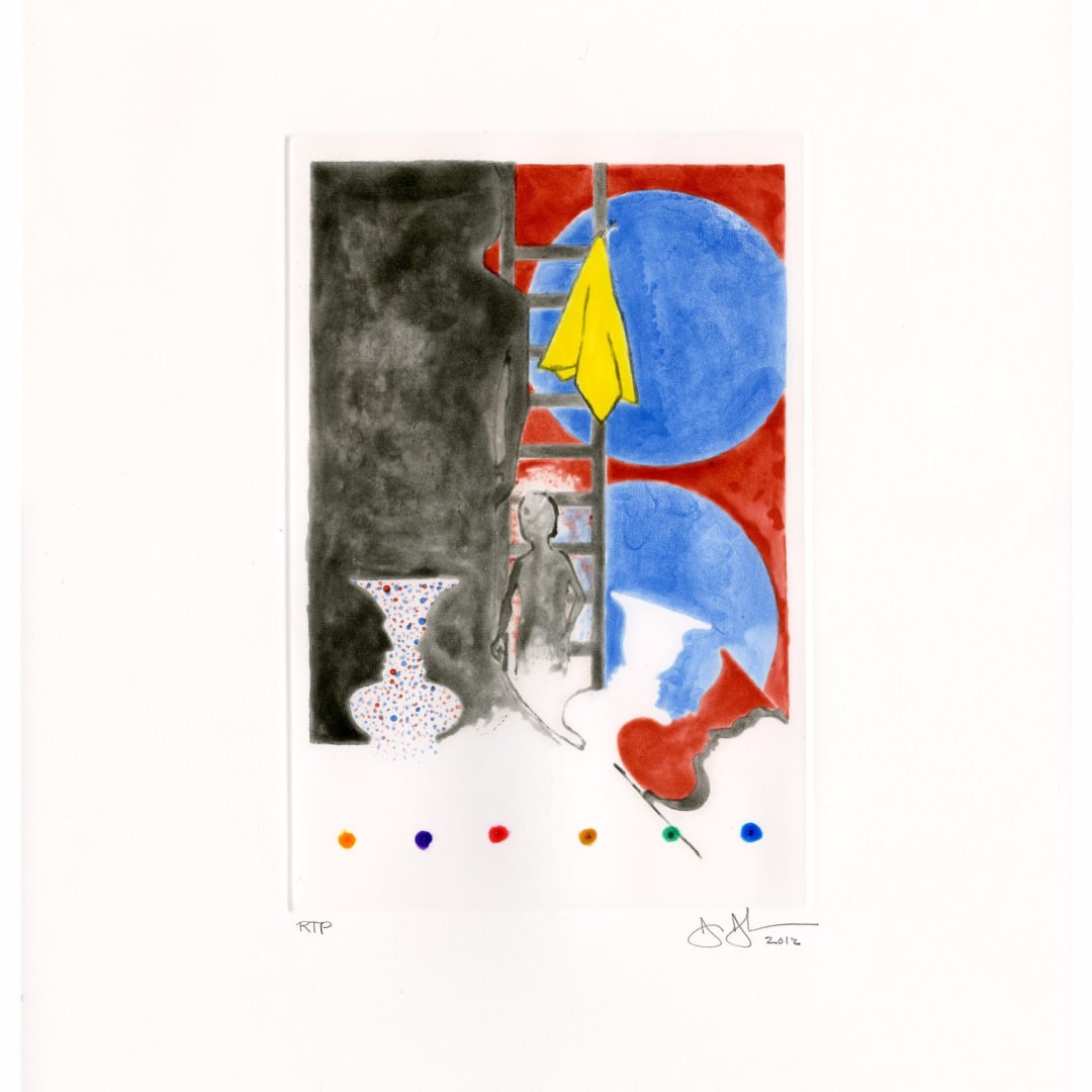 Jasper Johns Untitled – 2012 Color Intaglio 21H X 16W in. (Image-12 X 8 in.) Edition of 30