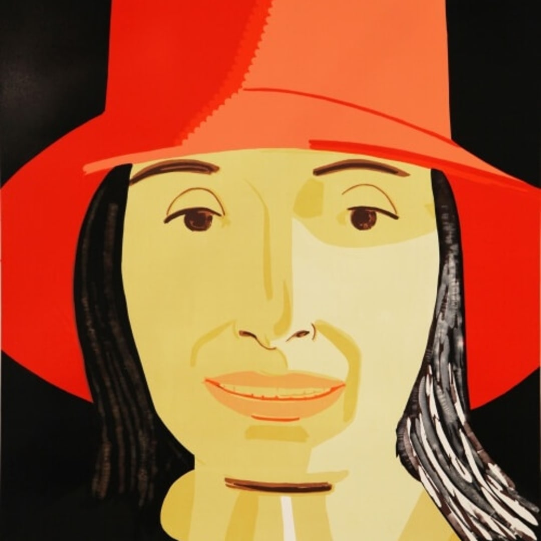 Available for Sale at Vertu Fine Art: Alex Katz Red Hat Ada, 2015 11 color Woodcut on 640gsm paper 60 x 43 in, 40 AK042