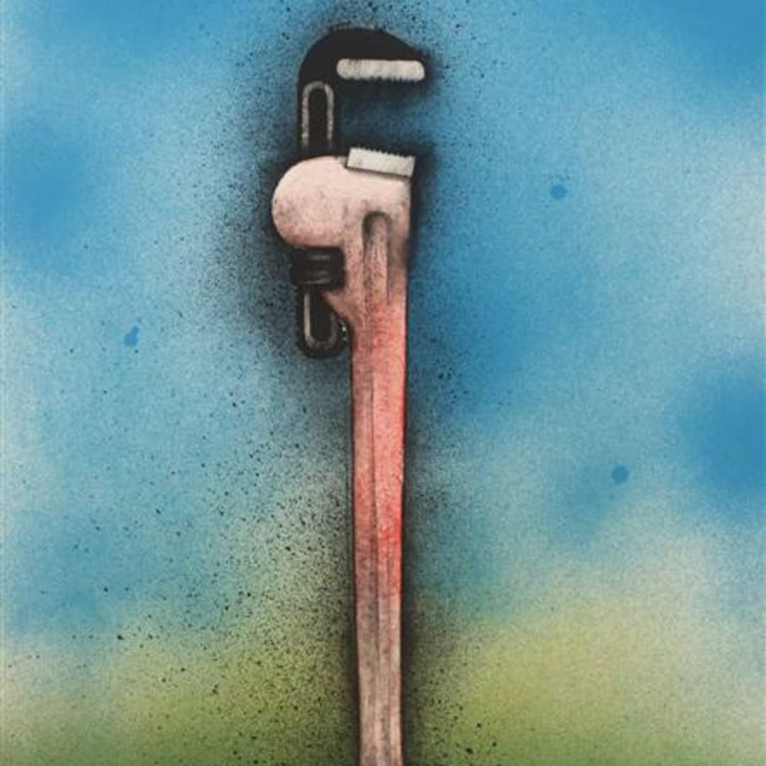 Jim Dine. Big Red Wrench in a Landscape, 1973