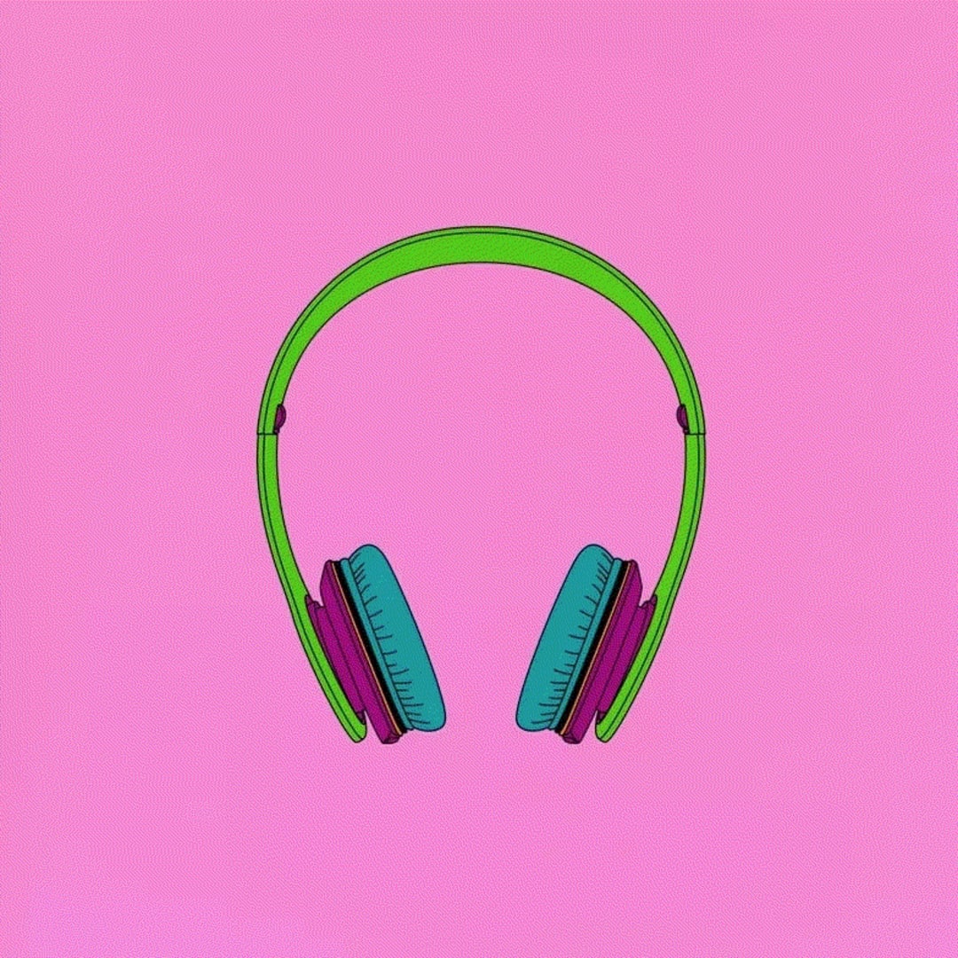 Michael Craig-Martin Personal Possessions: Headphones, 2022 Screenprint on 410gsm Somerset Tub paper 23.5 x 23.5 Edition of 60 Available at VFA