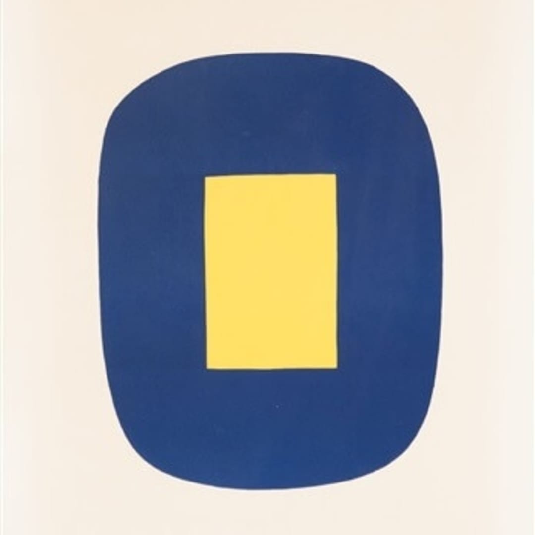 Ellsworth Kelly Blue and Yellow, 1965 Lithograph 25.50h x 19.13w in 64.77h x 48.58w cm 62/90 For sale at VFA