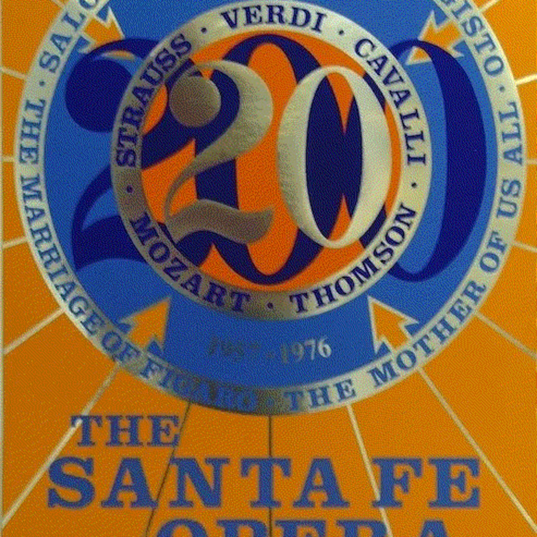 Robert Indiana SANTA FE OPERA POSTER, 1976 Silkscreen w/foil 31 x 22 ins 78.74 x 55.88 cm Available at VFA