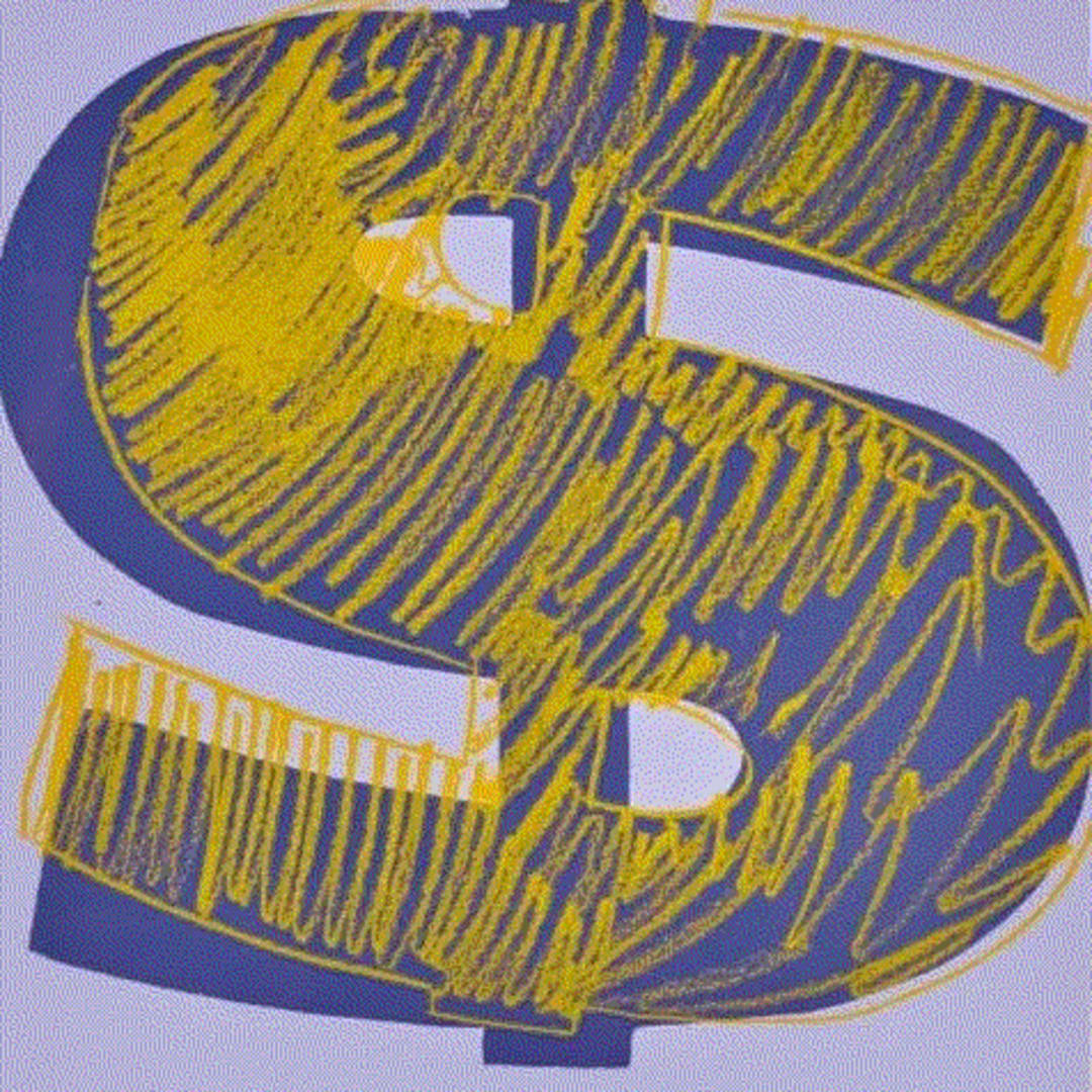 Andy Warhol DOLLAR SIGN (F&S II.276), 1982 Screenprint on Lenox Museum Board 19-5/8 x 15-5/8 inches Edition of 60 Available at VFA