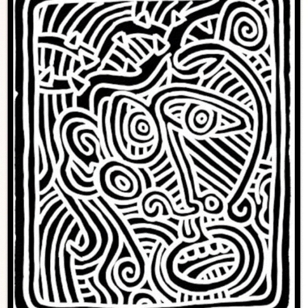 Keith Haring STONES #2, 1989 Lithograph 30 x 22 inches Edition of 60 Available at VFA