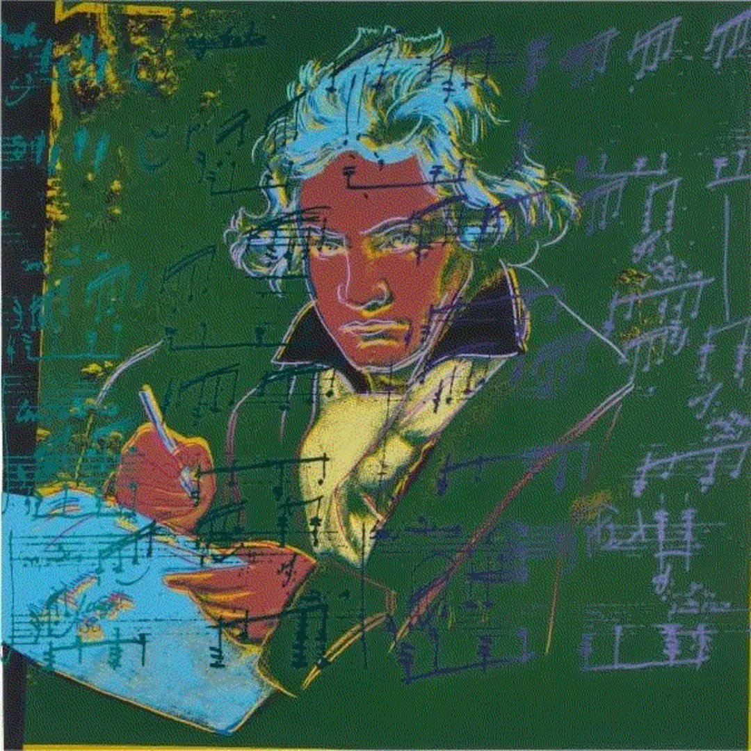 Andy Warhol BEETHOVEN TRIAL PROOF F&S IIB.390-393, 1987 72 Unique Trial Proofs 40 x 40 in 101.6 x 101.6 cm Available at VFA