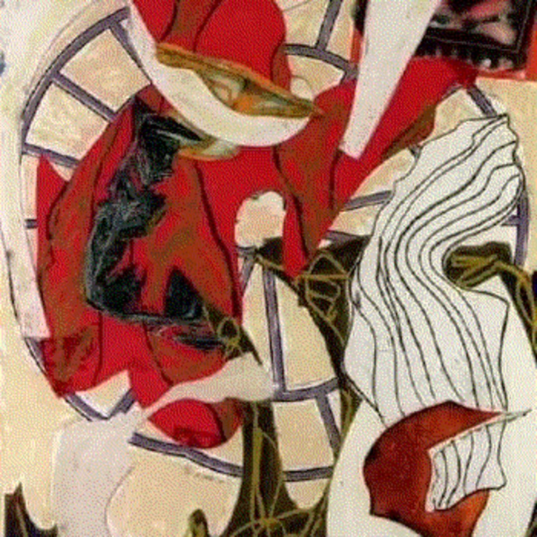 Frank Stella A SQUEEZE OF THE HAND, 1988 Serigraph/lithograph/linocut/collage 72 x 54 ins 182.88 x 137.16 cm Available at VFA
