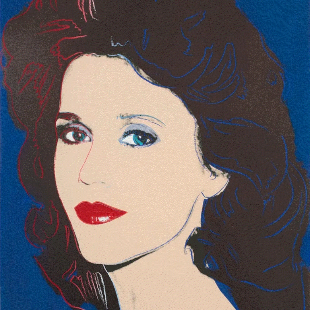 Andy Warhol Jane Fonda, 1982 Signed and numbered in pencil lower left Screenprint on Lenox Museum Board height 39 1/2 in height 100.3 cm Available at VFA