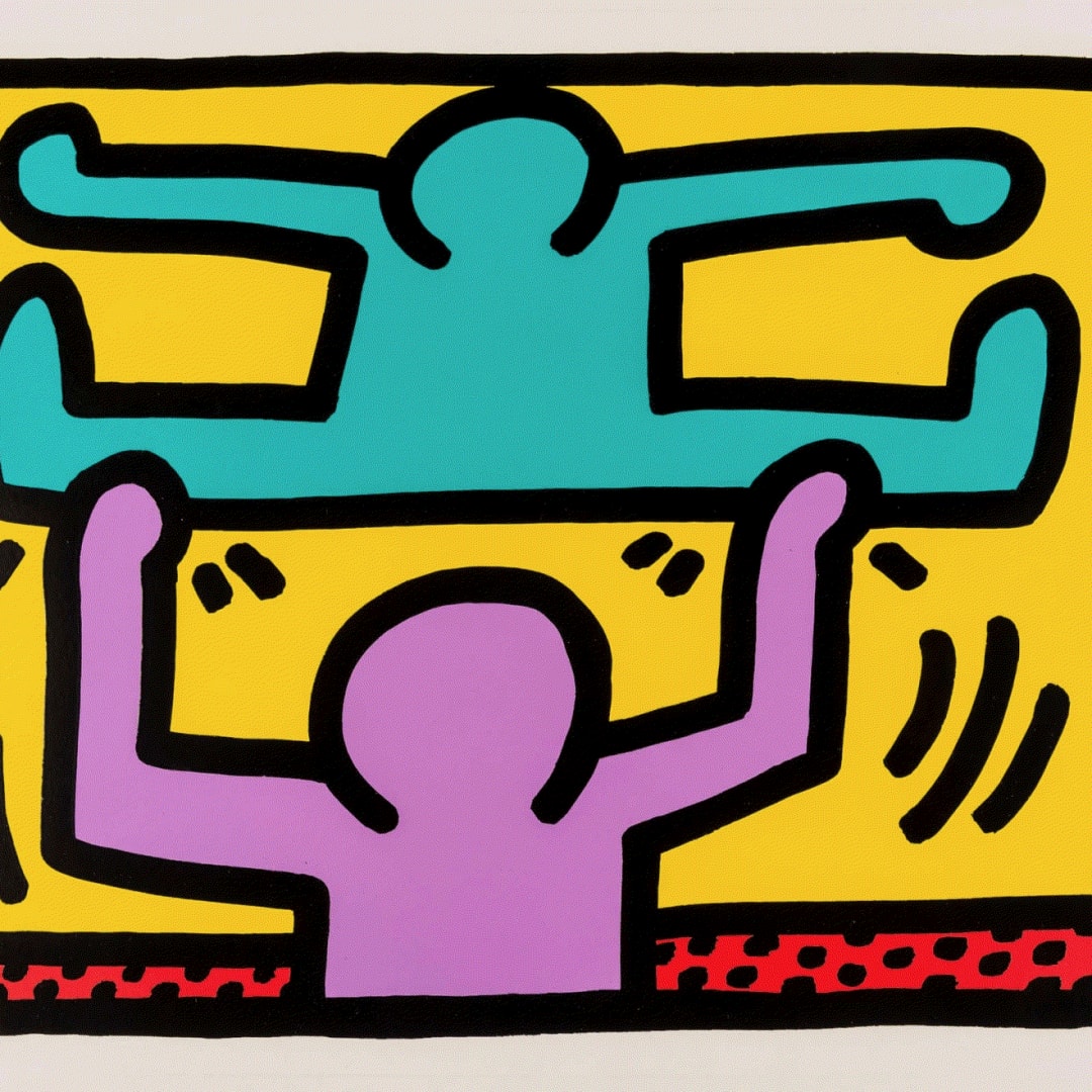 Keith Haring POP SHOP QUAD I, 1987 Silkscreen Height 13 1/2 in Available at VFA