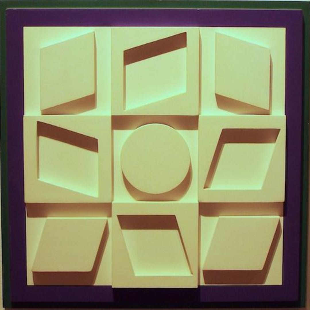 Victor Vasarely Dyok Positif, 1967 Acrylic on wood, relief multiple 14.25 X 14.25 in. Edition of 50