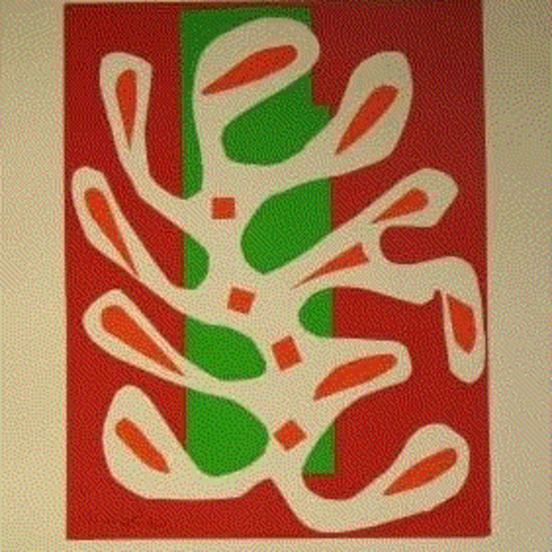 Henri Matisse WHITE ALGA ON RED AND GREEN GROUND Serigraph 30 x 22 ins 76.2 x 55.88 cm Available at VFA