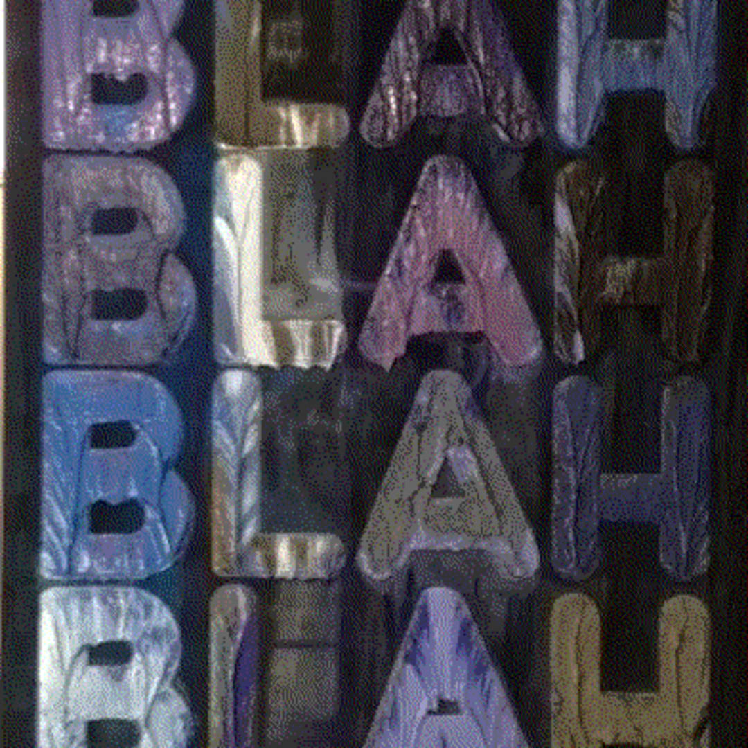 Mel Bochner BLAH, BLAH, BLAH, 2009 Oil on velvet 24 x 19 ins 60.96 x 48.26 cm Available at VFA