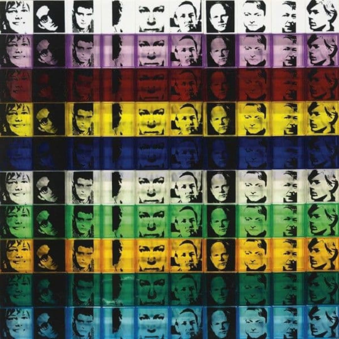 Available for Sale: Andy Warhol Portrait of the Artists From the Ten from Leo Castelli Portfolio, 1967 Screenprint in colors on 100-2 x 2″ Polystyrene boxes. 20 X 20 in. Edition of 200 Consists of 10 different color images of the following artists: Robert Morris, Jasper Johns, Roy Lichtenstein, Larry Poons, James Rosenquist, Frank Stella, Lee Bontecou, Donald Judd, Robert Rauschenberg and Andy Warhol.