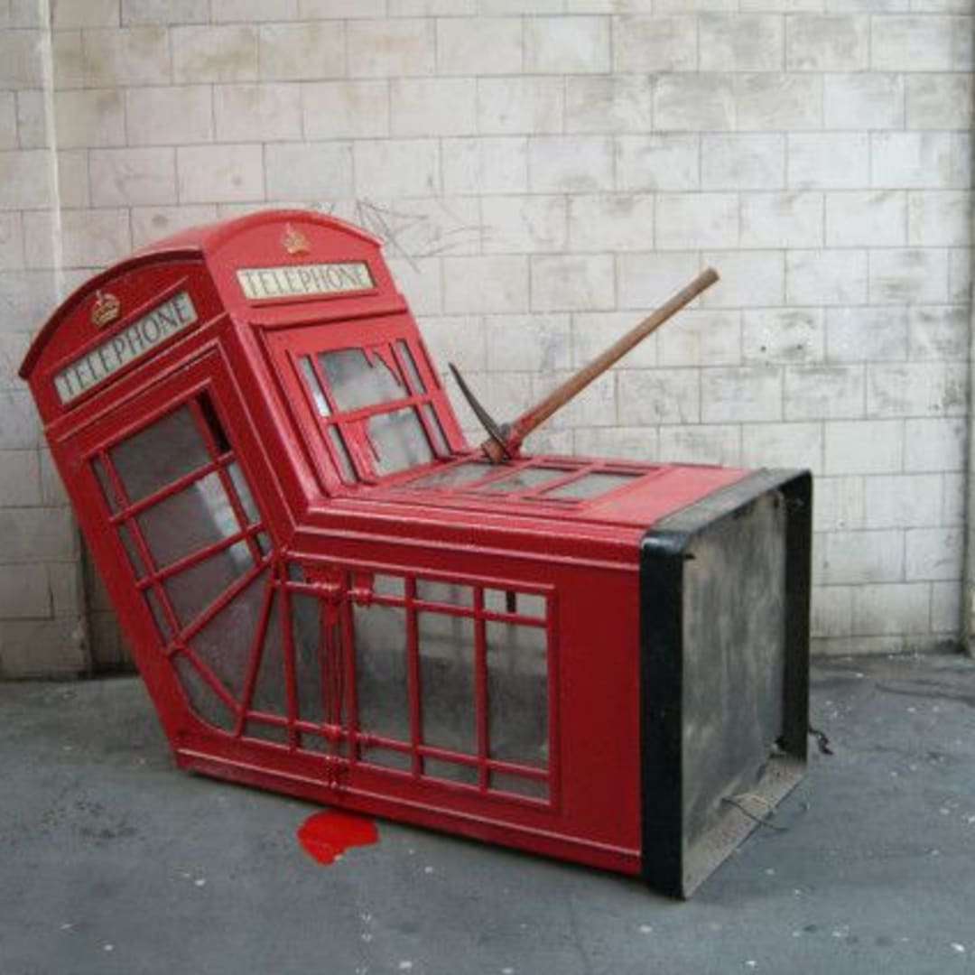 London Phone Booth by Bansky, 2006