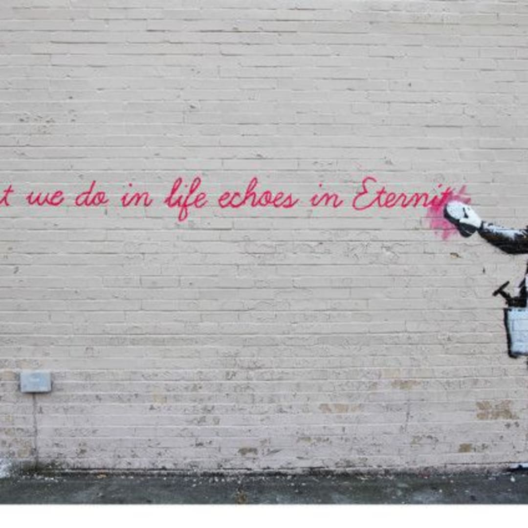 A piece from Banksy’s New York residency.